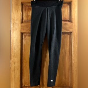 PINK Victoria's Secret Yoga Charcoal Leggings with Lace Signature Waistband